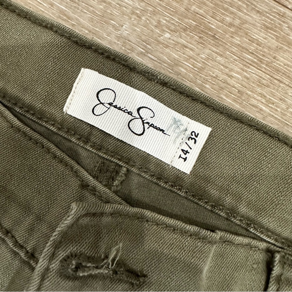 Jessica Simpson High Rise Ankle Skinny Green size 14 - Picture 4 of 7